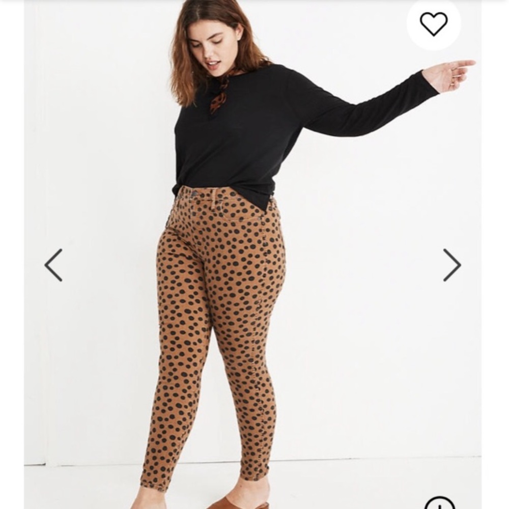 Madewell leopard print high-rise skinny jeans